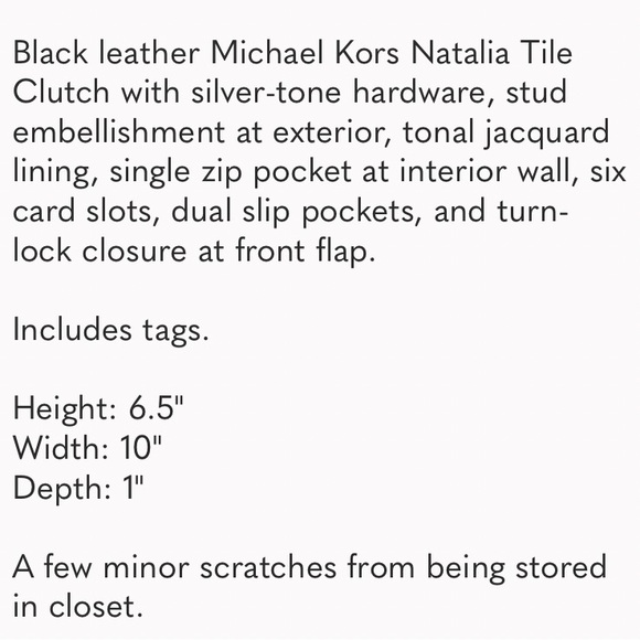 NWT Michael Kors Limited Edition Natalia Tile Clutch - Picture 9 of 10